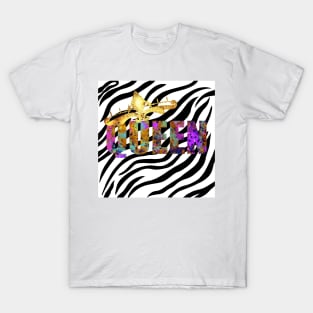 Queen On Zebra T-Shirt